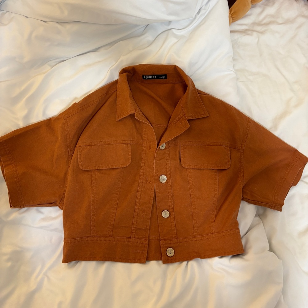 Orange Button-Up Shirt